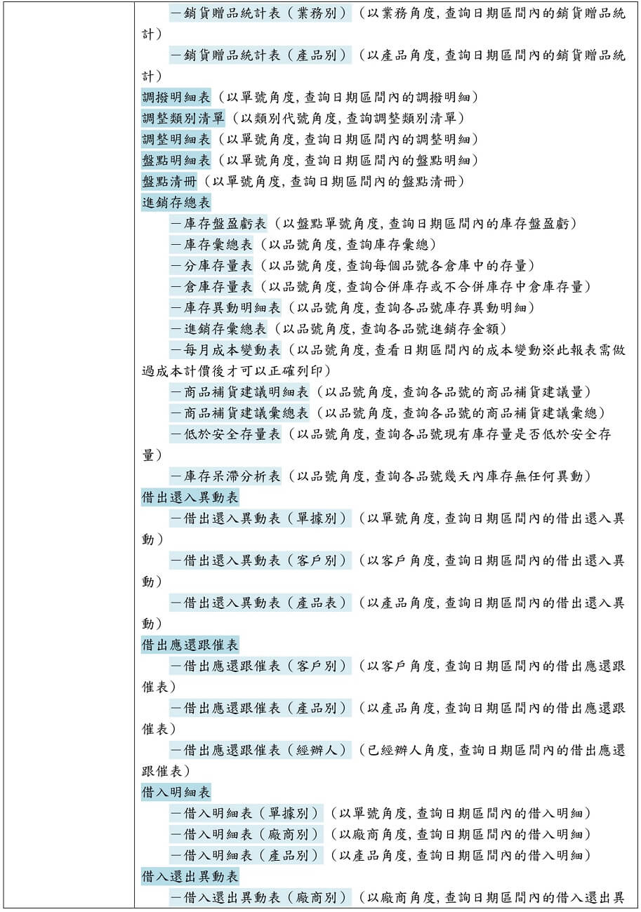 事務機管理庫存表