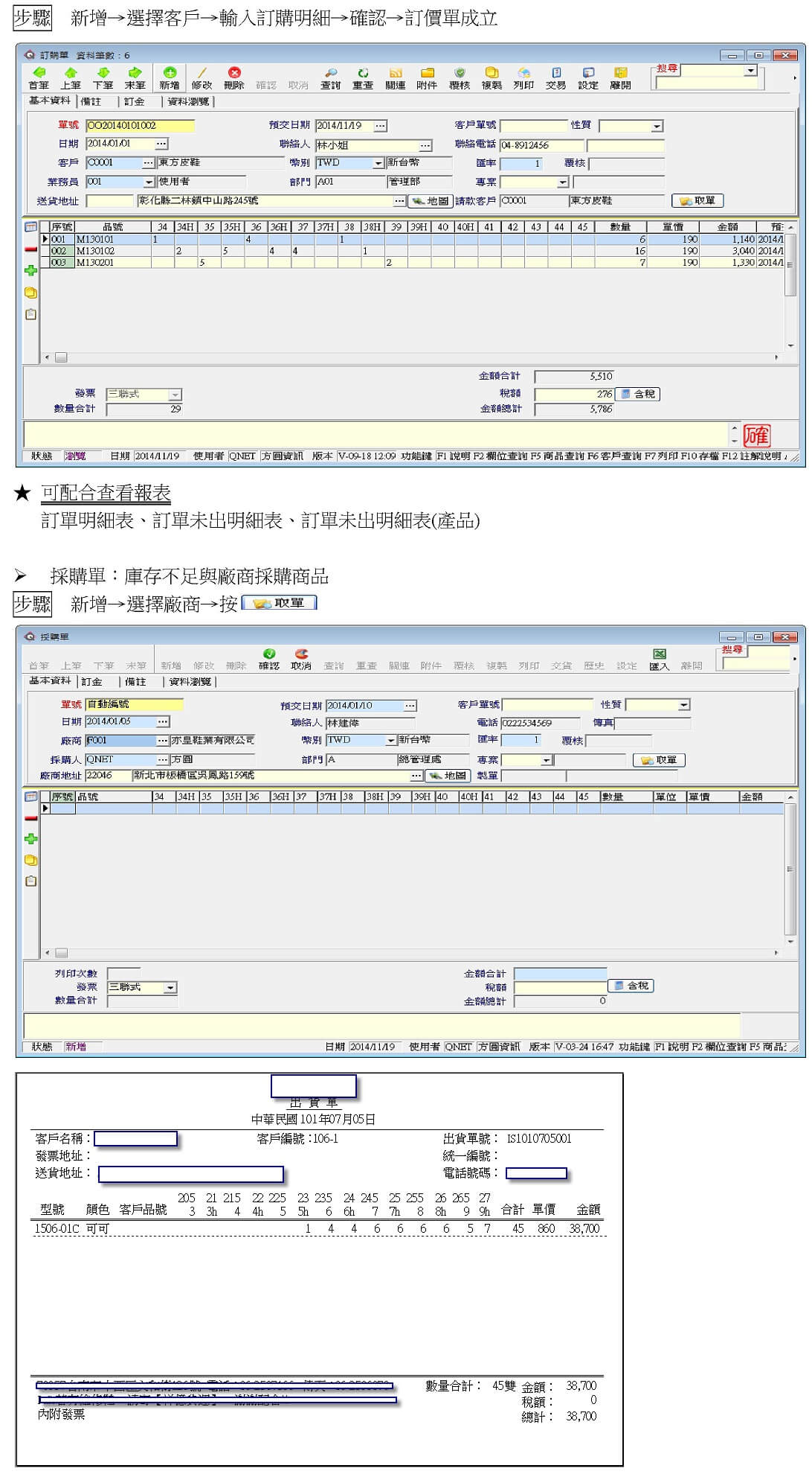 鞋業管理步驟